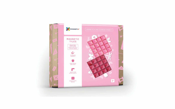 Connetix Tiles - Pastel Pink & Berry Base Plate Pack 2pc