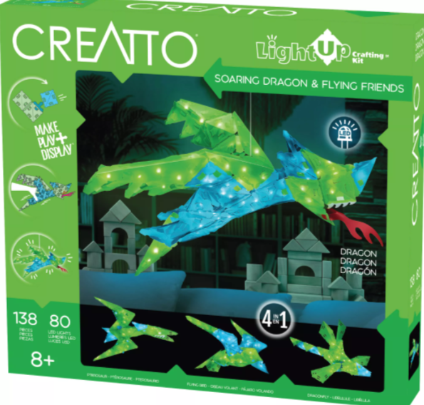 Creatto -Light-Up Crafting Kit Soaring Dragon & Flying Friends