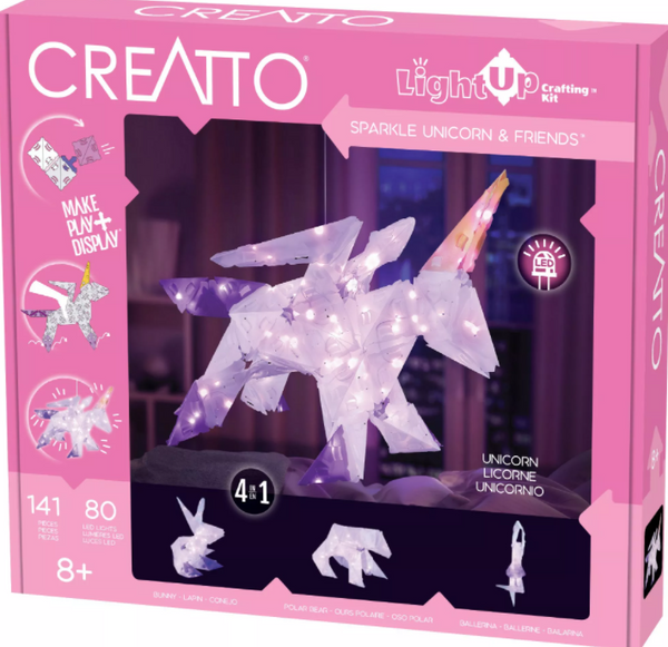 Creatto - Light-Up Crafting Kit Sparkle Unicorn & Friends