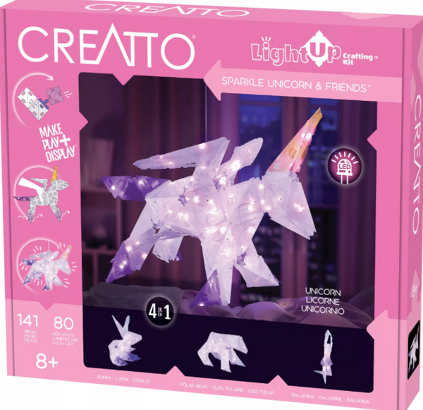 Creatto -Light-Up Crafting Kit Sparkle Unicorn & Friends