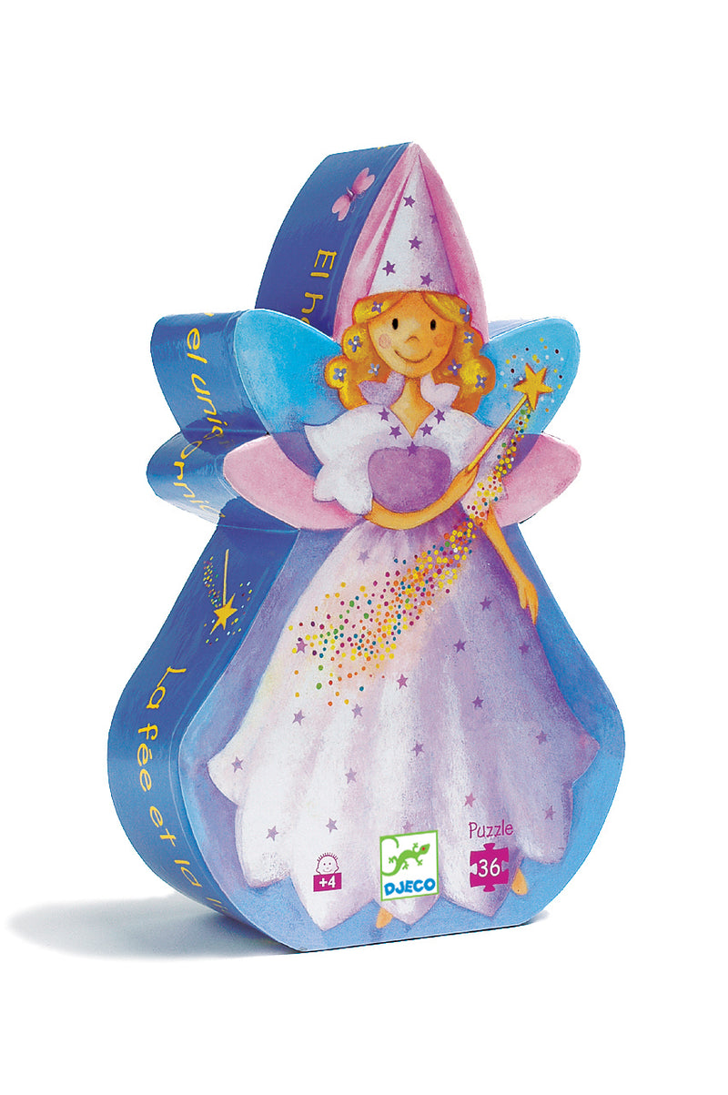Djeco - Silhouette Puzzle The Fairy and Unicorn