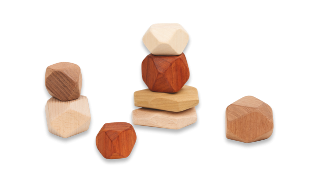 discoveroo wooden toys stacking stones