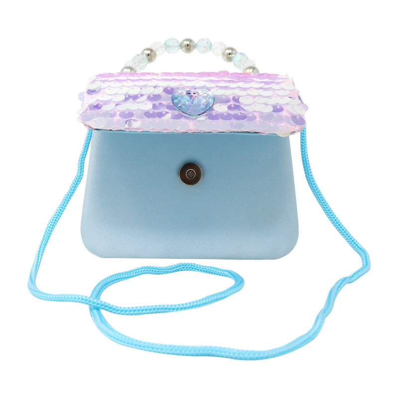 Disney Frozen Elsa Sequin Hard Handbag w/Beaded Handle