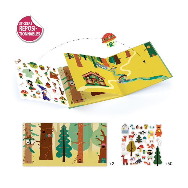 Djeco - Sticker Stories, The Magical Forest