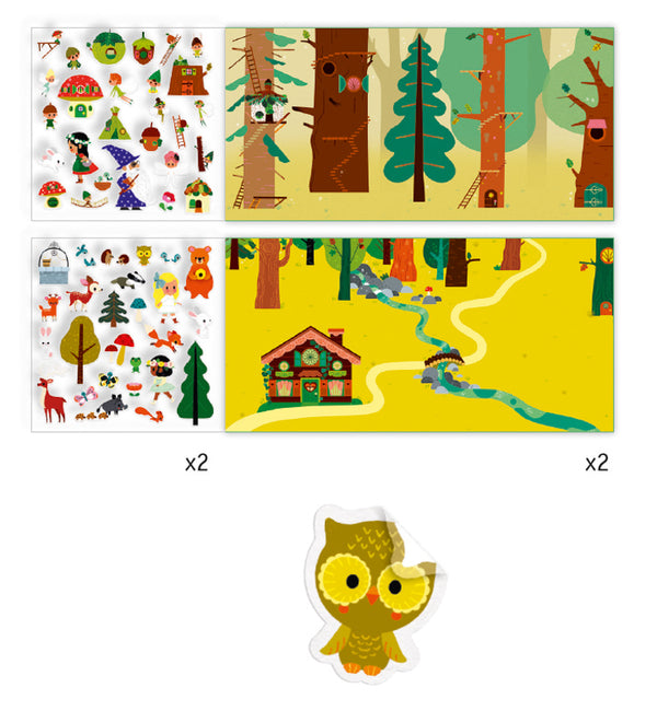 Djeco - Sticker Stories, The Magical Forest