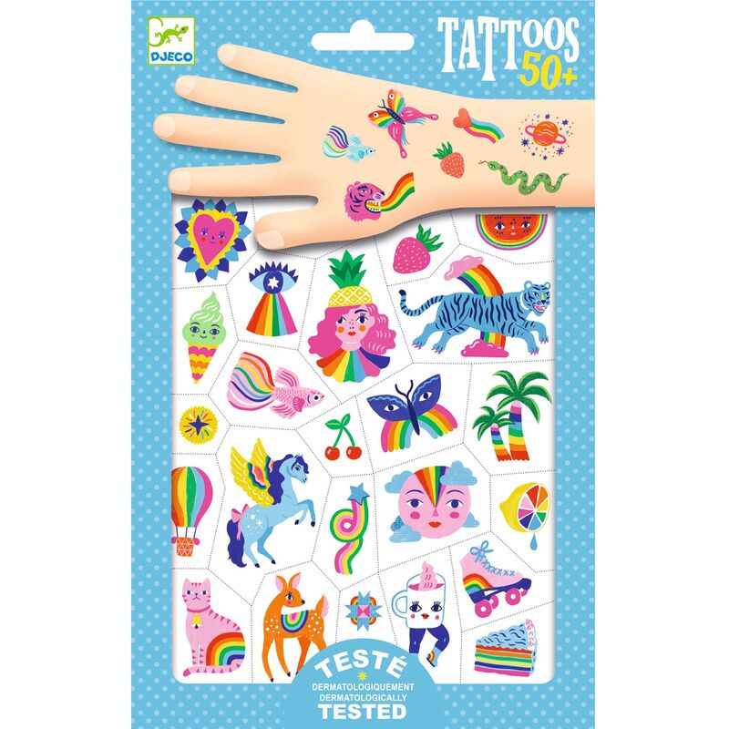 Djeco - Tattoos, Rainbow