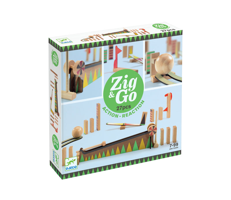 Djeco - Zig & Go Action-Reaction 27 Pieces