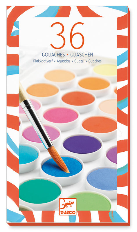 Djeco - Gouache 36 Colour Paints