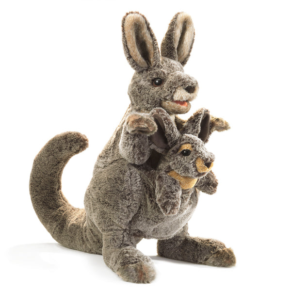 Folkmanis Kangaroo with Joey Puppet