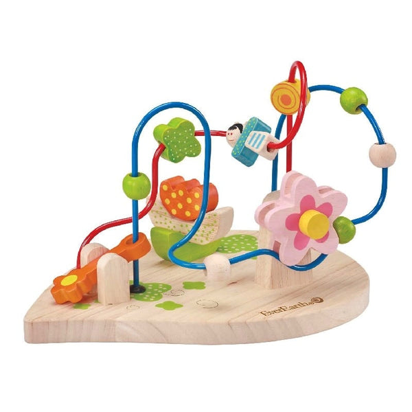 everearth multicolour wooden flower bead puzzle