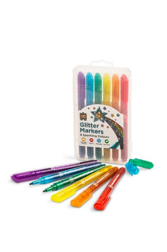 Glitter Markers 6 pack
