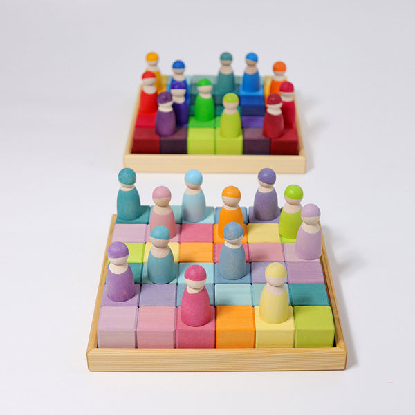 the rainbow mosaic wooden block sets from grimms toys