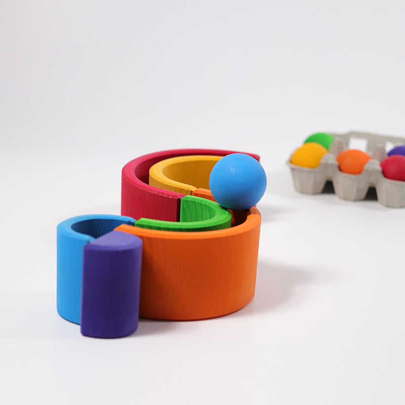 Grimm’s - Wooden Colored Rainbow Medium 6 pieces