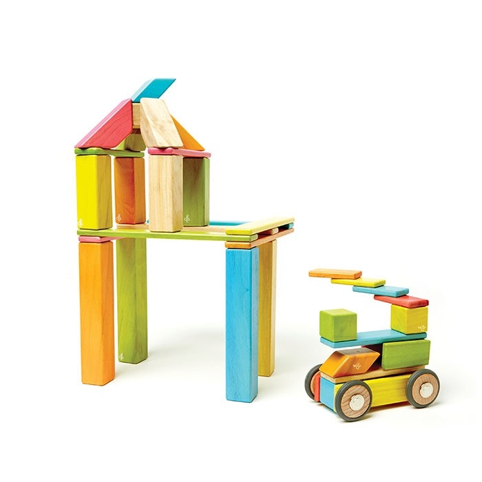 Tegu - Magnetic Wooden Blocks 42 pieces, Classic