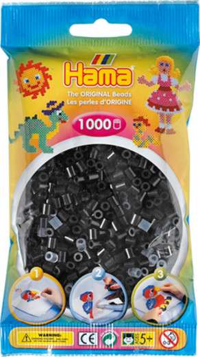 Hama Beads 1000 Pieces in Black