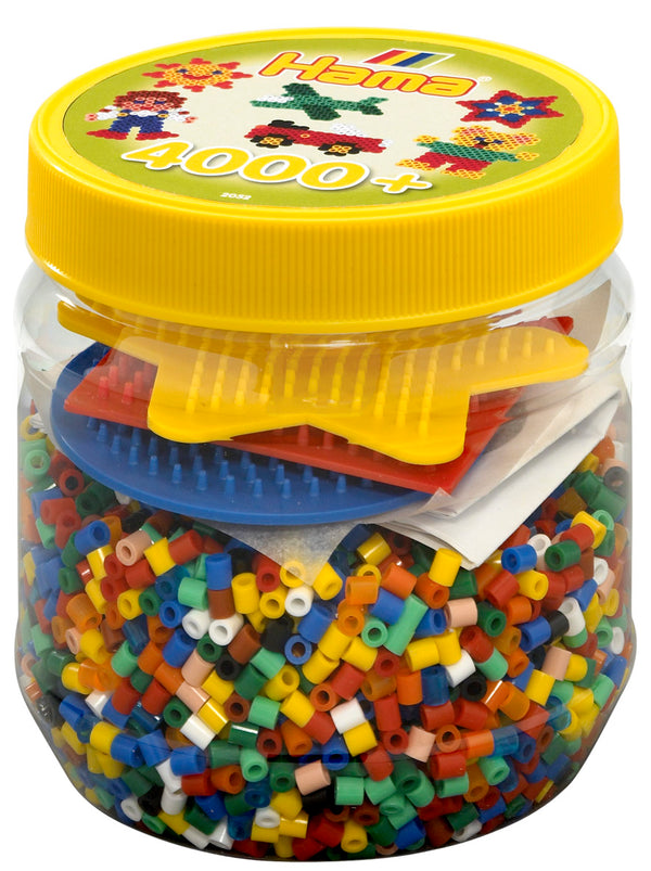 Hama Beads- 4000 Beads and Pegboards in Tub