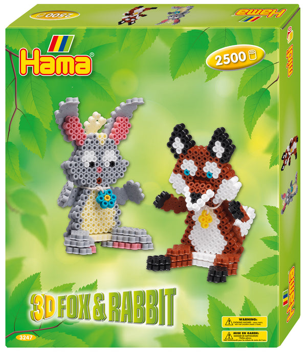 Hama Beads - Gift Box 3D Fox & Rabbit