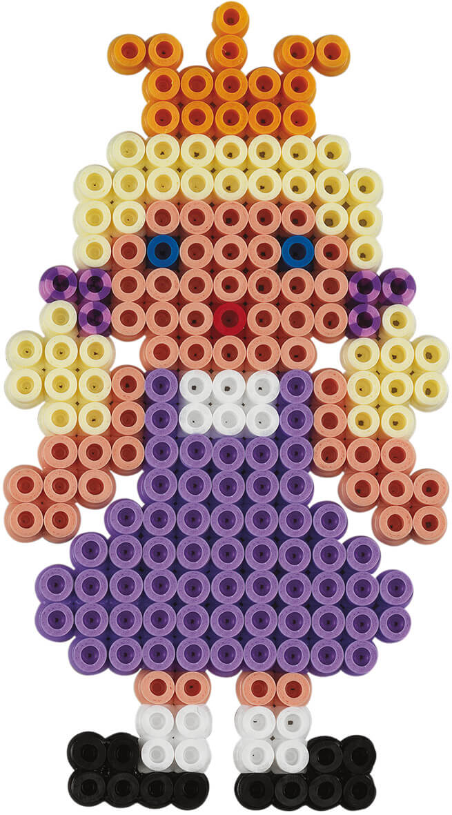 a princess made out of hama beads