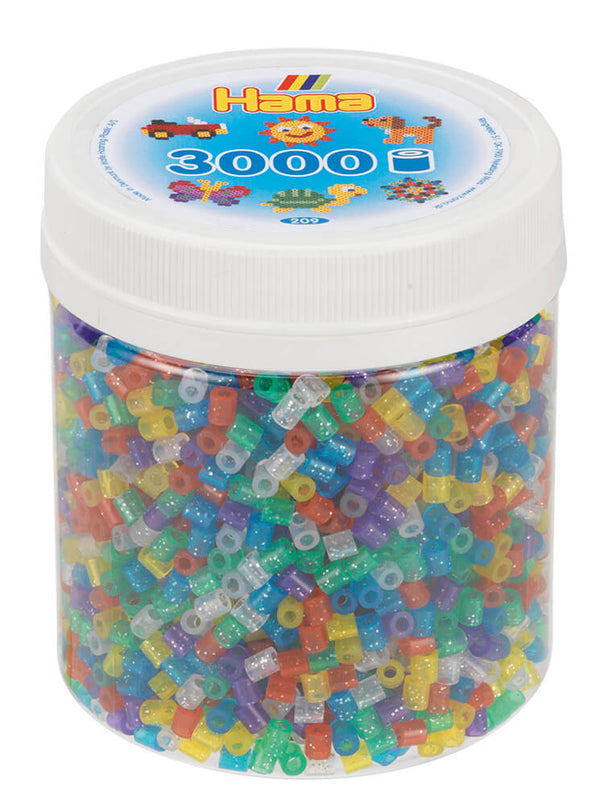 Hama Beads Tub of 3,000 in Glitter
