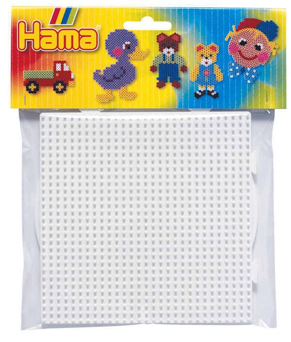 a set of square and round hama pegboards 