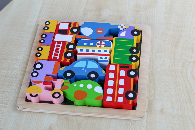 Kiddie Connect - Vehicles Chunky Puzzle