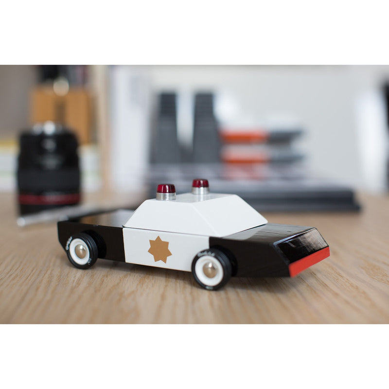 Candylab Wooden Car Toys -  Police Cruiser Toy Car