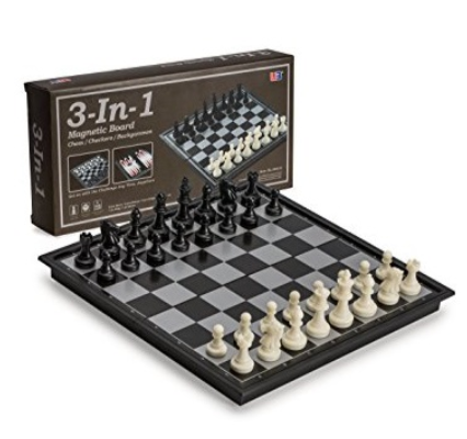 U3 - 3-in-1 Magnetic Chess/Checkers/Backgammon Set 10 inch
