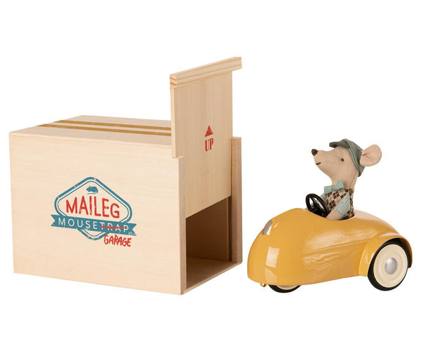 Maileg - Mouse Yellow Car & Garage