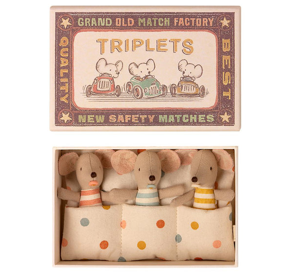 Maileg Triplet, Baby Mice in Box