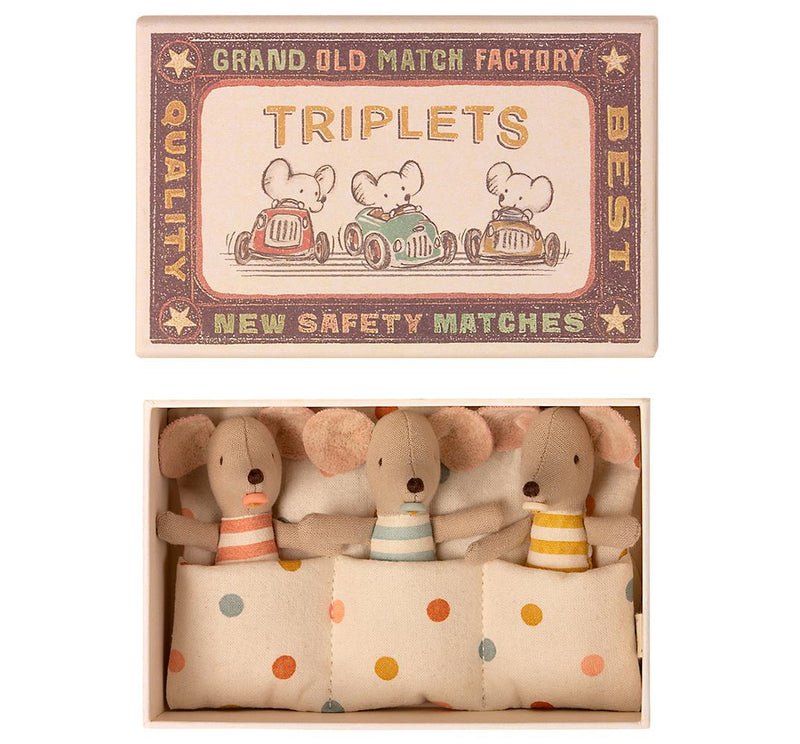 Maileg Triplet, Baby Mice in Box