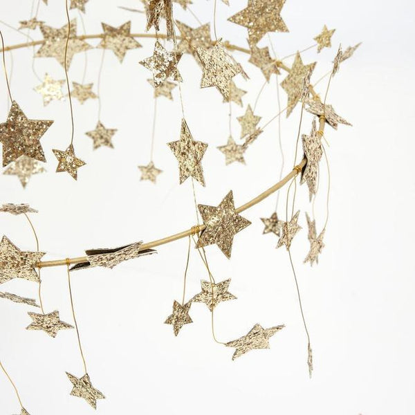 Merri Merri Gold Glitter Star Chandelier