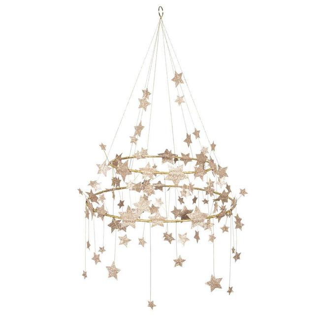 Merri Merri Gold Glitter Star Chandelier