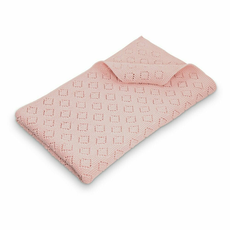D Lux - Milo Diamond Knit Blanket in Pink