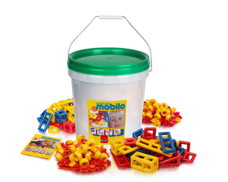 Mobilo Giant bucket pieces stem toys for 5 year old