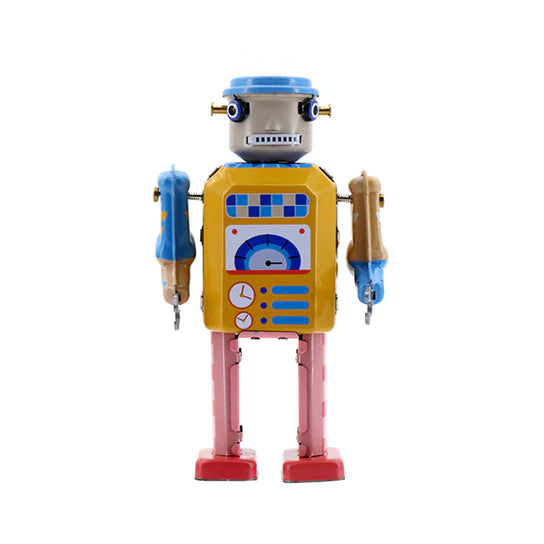 tin toys front of the electro bot toy