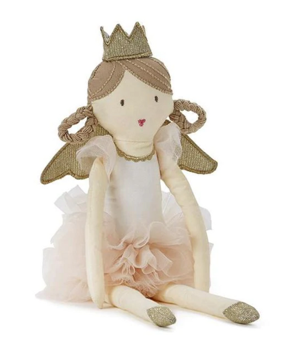 princess doll by nana huchy with gold wings and a gold crown