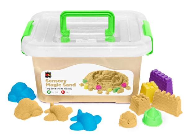 Magic Sensory Sand with Moulds 2 kg, Natural