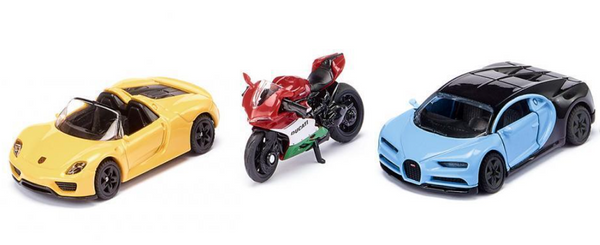 Siku - Cars and motor bike set