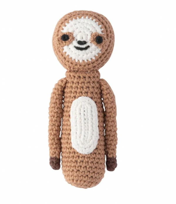 Weegoamigo - Sleepy Sloth Crochet Rattle