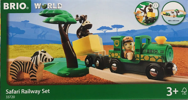 A fantastic 17 piece safari adventure set. Hope on board and explore all the animals!