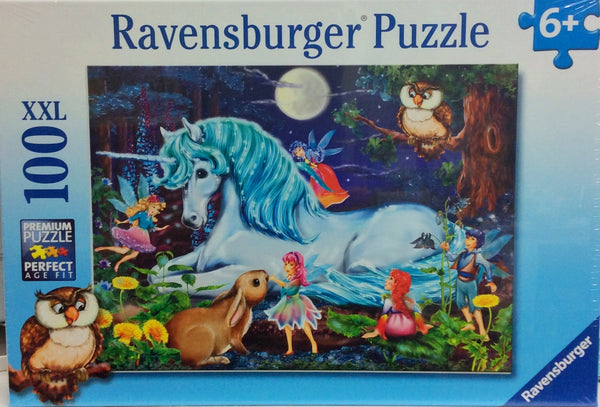 This puzzle is a very sweet Unicorn puzzle with fairies. Recommended age 6 + Puzzle size  49 x 36 cm Box Size 33 x 23 x 4 cm Made in Germany