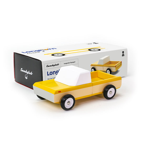 Candylab Wooden Toy Car - Longhorn Yellow