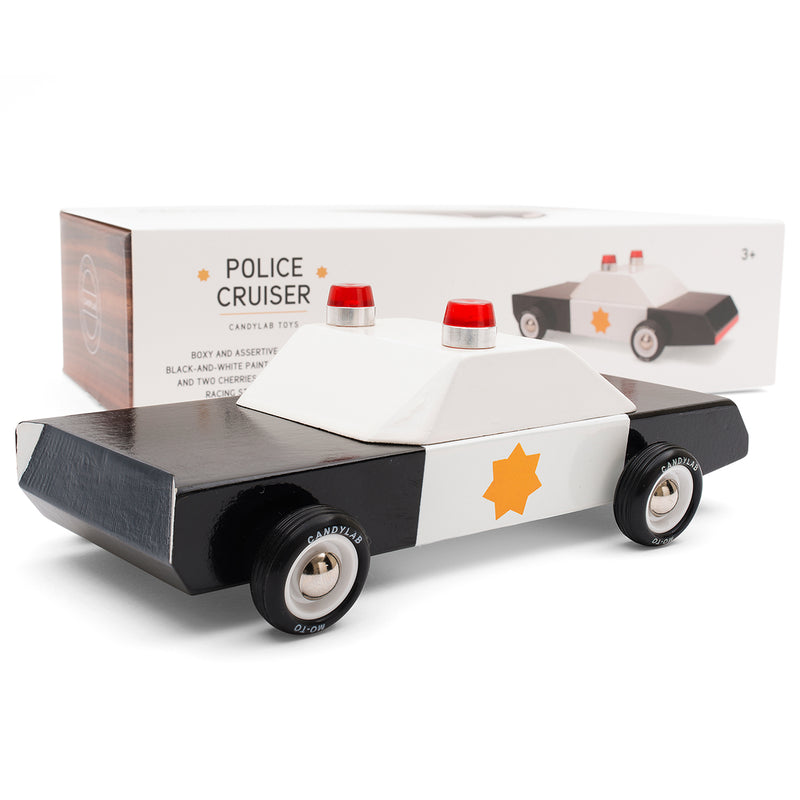 Candylab Wooden Car Toys -  Police Cruiser Toy Car