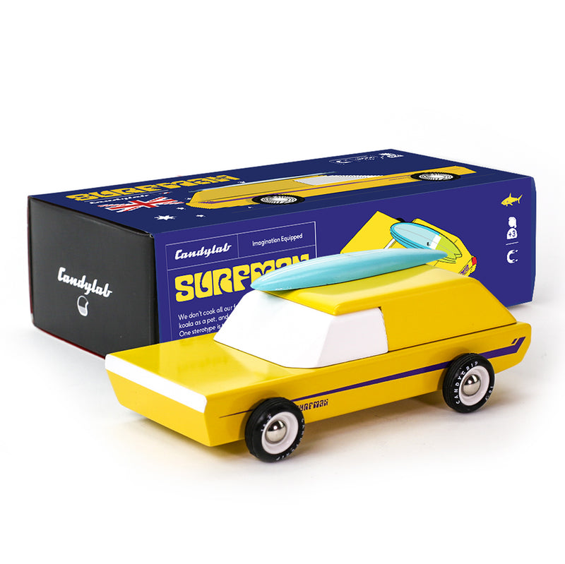 Candylab Wooden Toy Cars - Surfman Toy car