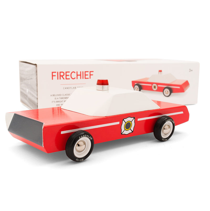 Candylab Wooden Firechief Toy Car