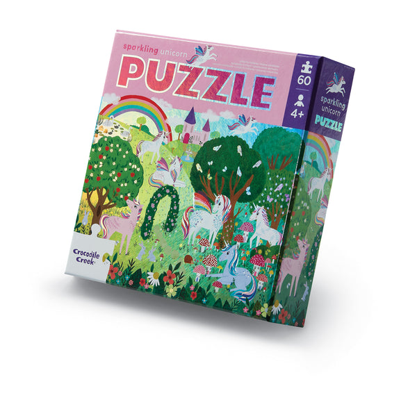 Crocodile Creek - Sparkling Unicorn Puzzle, 60 Pieces