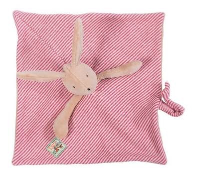 Beautiful velour comforter for any newborn baby. Square size with pacifier attachment. Gorgeous bunny ears and arms. Recommended age - Newborn +