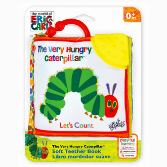 Eric Carle - Soft Teether Book - Very Hungry Caterpillar Clip on, Lets Count