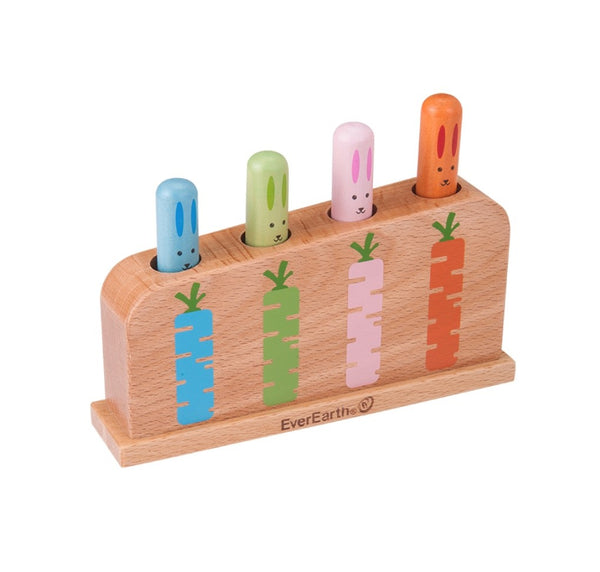 everearth popup bunny toy wooden