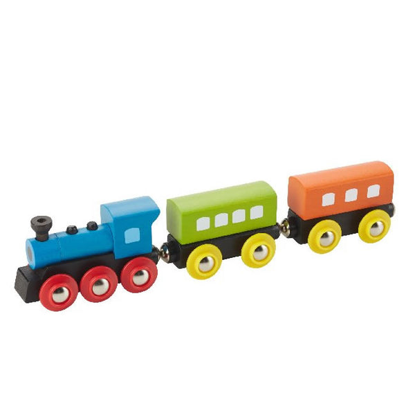 everearth colourful wooden train toys sustainable